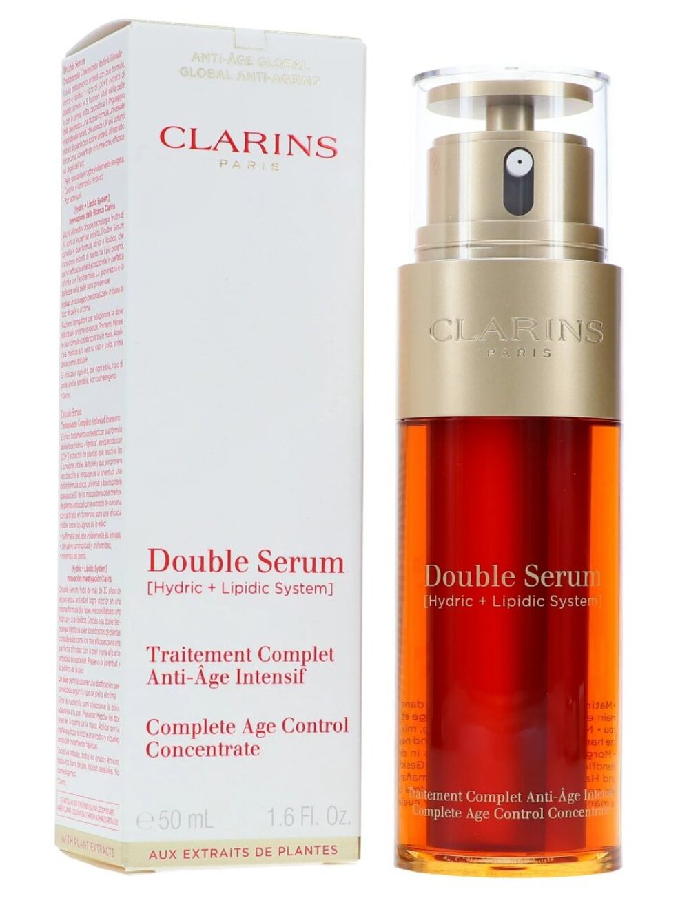 New Box Clarins Double Essence  Age Control Concentrate 1.6 fl oz/50 ml-1 PACK